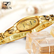 2020 reloj de pulsera mecánico automático para mujer, marca de lujo superior JSDUN, reloj cronógrafo con banda de acero minimalista para mujer